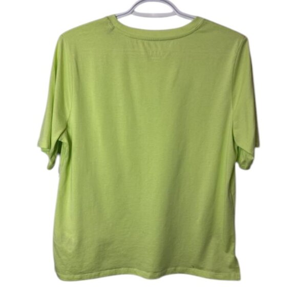 Elle lime green short sleeve crew neck t-shirt size S - Picture 3 of 4